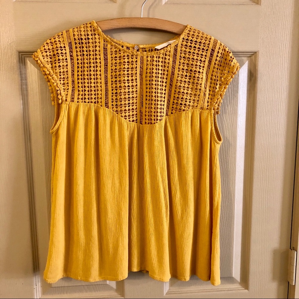 Mustard Yellow cap sleeve tank top